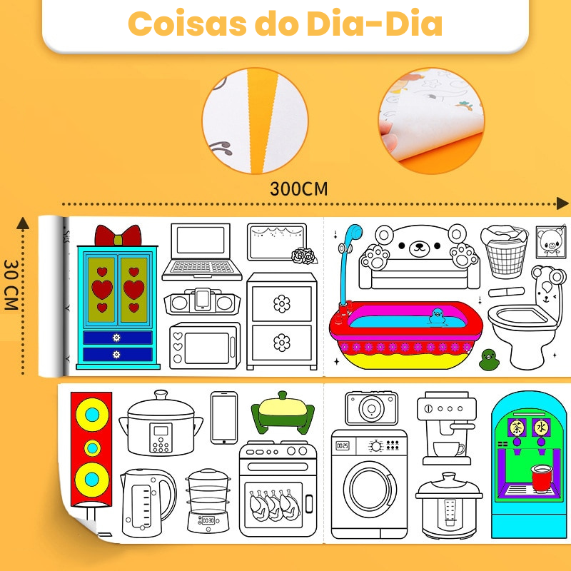 Brinquedo Pedagógico - Rolo de Desenho EducKids