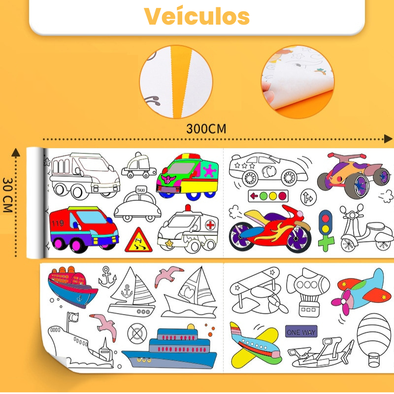 Brinquedo Pedagógico - Rolo de Desenho EducKids
